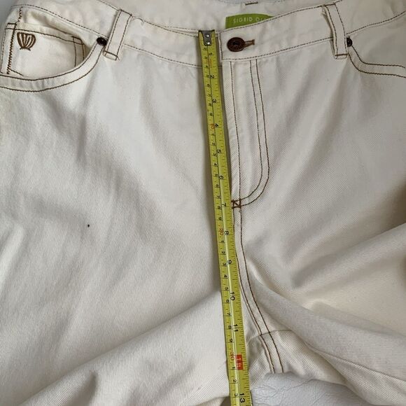 Sigrid Olsen Cotton Cream Two-Piece Suit Jacket Pants Embroidered Size L/14 - Picture 11 of 16